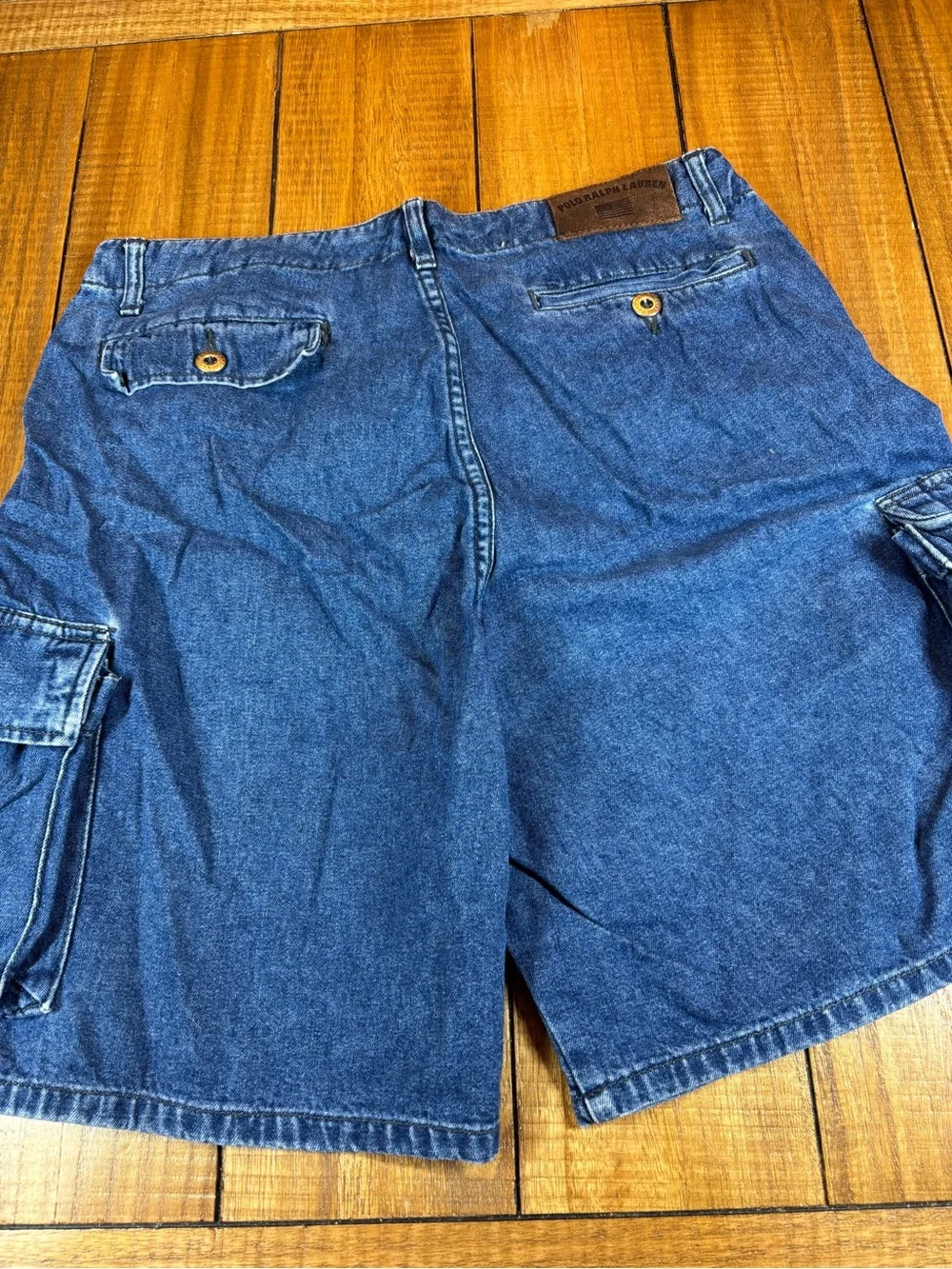 Polo by Ralph Lauren Indigo Denim Cargo Shorts y2k vintage